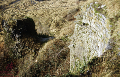Blast furnace at Hirwaun Ironworks ruins