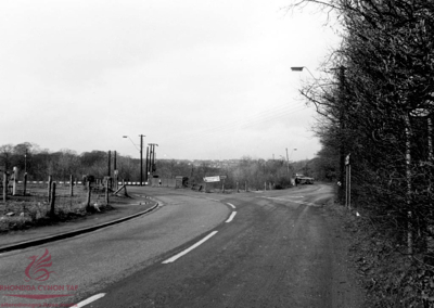 A473 and B4595 road junction, March 1977